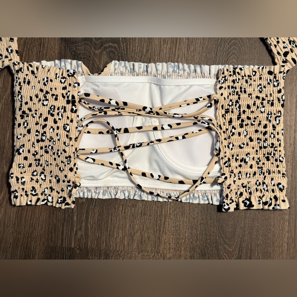 Nwt cheetah print tube top bikini top size XL - Picture 7 of 10